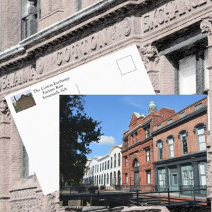Postal Fila de Agentes de la Bolsa de Algodón de Savannah