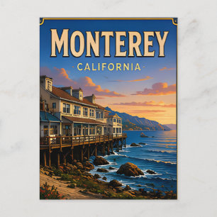 Postal Fila de Latas de Monterey California Regalo de Via
