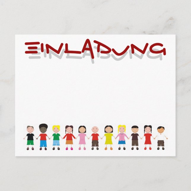 Postal Fila de niños (Anverso)