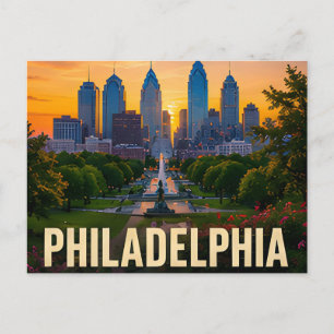 Postal Filadelfia Ciudad Histórica Americana de Pensilvan