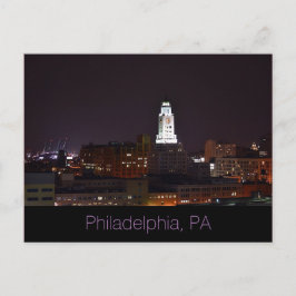 Postal Filadelfia, PA Post Card-Full Moon