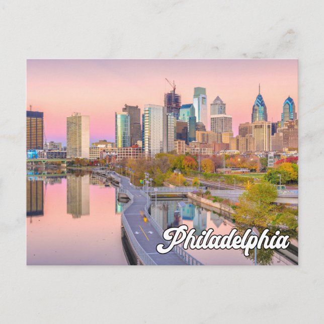 Postal Filadelfia, Pennsylvania, Estados Unidos (Anverso)