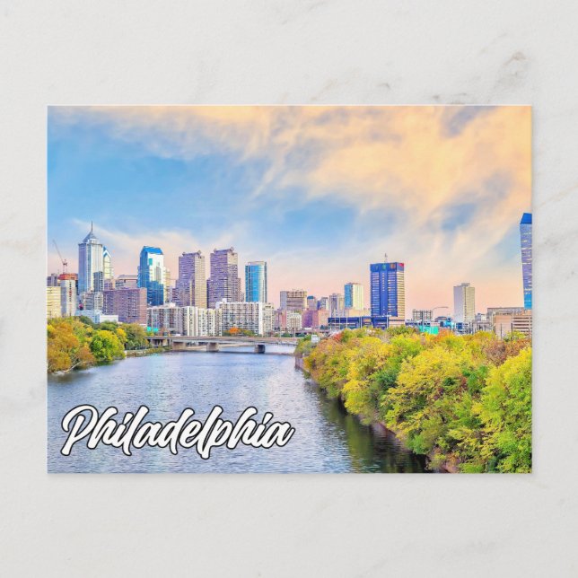 Postal Filadelfia, Pennsylvania, Estados Unidos (Anverso)