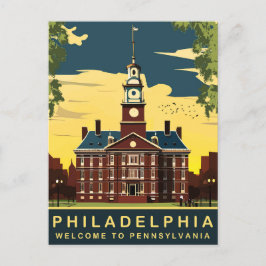 Postal Filadelfia, Pennsylvania, Viajes