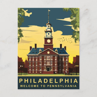 Postal Filadelfia, Pennsylvania, Viajes