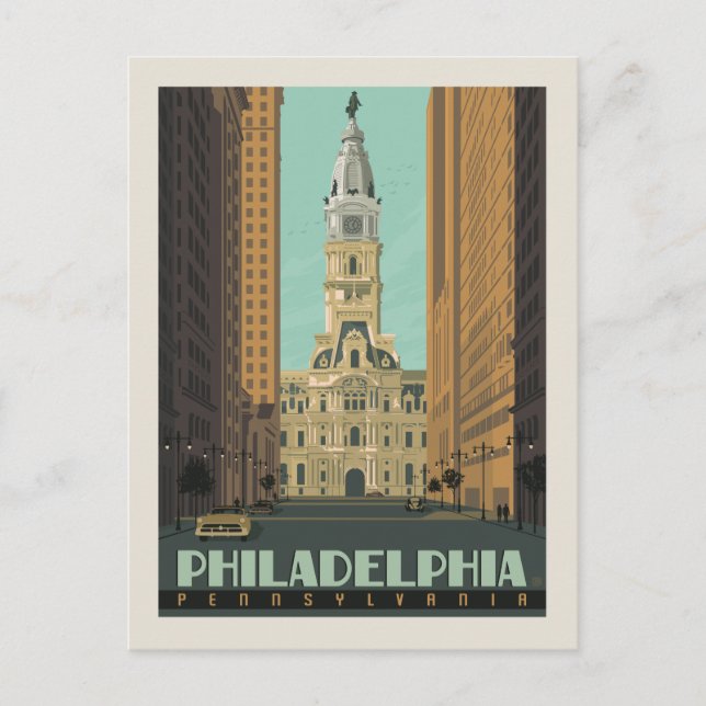 Postal Filadelfia, Pensilvania | Ayuntamiento (Anverso)
