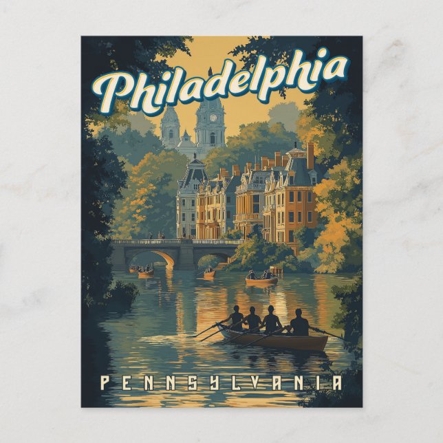 Postal Filadelfia - Pensilvania de época (Anverso)
