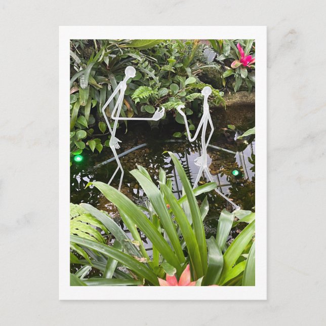 Postal Filas de palo de habitación para orquídeas 2 | Con (Anverso)