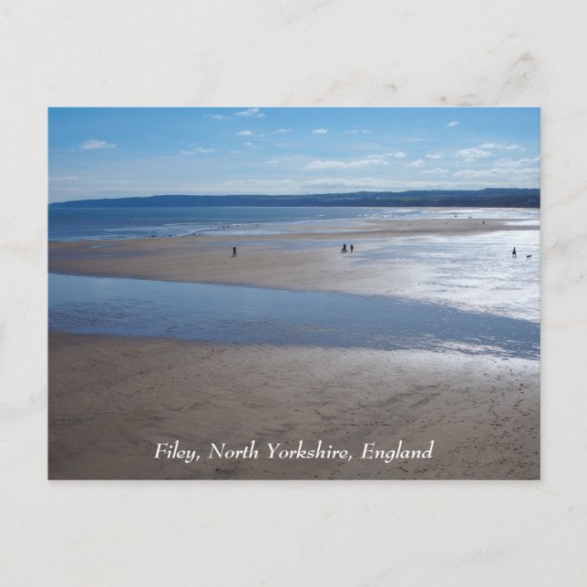 Postal Filey Beach, North Yorkshire, Inglaterra, Postcard (Anverso)