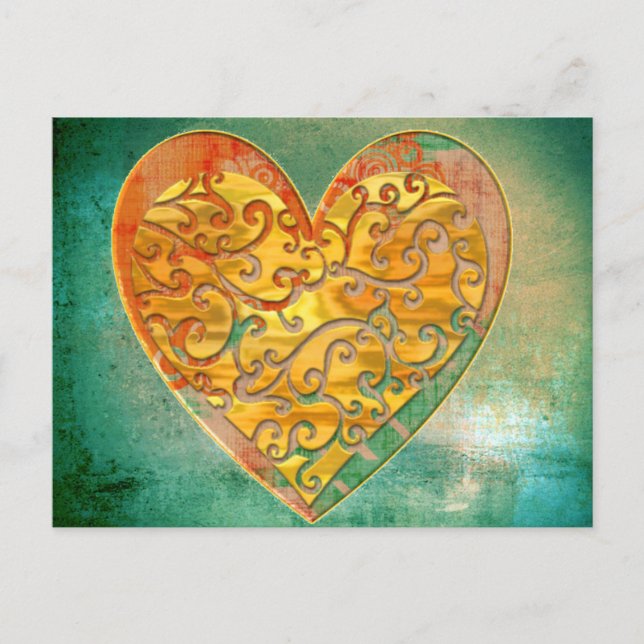 Postal Filigree Pop Art Heart (Anverso)