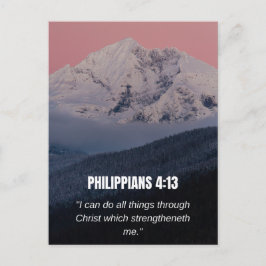 Postal Filipenses 4:13 KJV Versículo Bíblico Montaña y Bo