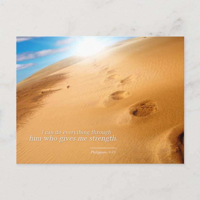 Postal Filipinas 4:13: Puedo hacer todo a través de él (Anverso)
