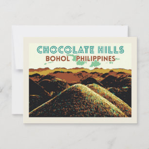 Postal Filipinas, Colinas de chocolate en la postc de la 