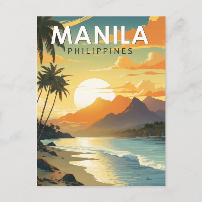 Postal Filipinas en Manila: Viaje de arte (Anverso)