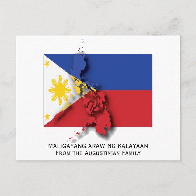 Postal Filipinas: FELIZ DÍA DE LA INDEPENDENCIA (Anverso)