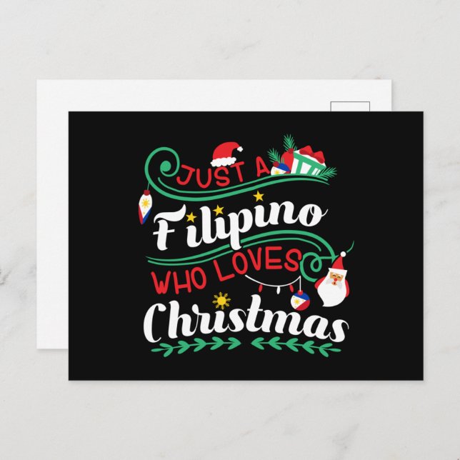 Postal Filipinas - Filipino que ama a los Navidades (Anverso / Reverso)