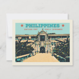 Postal Filipinas, Manila Intramuros Santiago fort