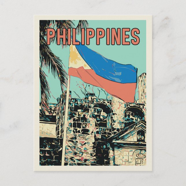 Postal Filipinas, Manila Intramuros, Santiago fort (Anverso)