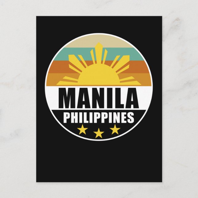 Postal Filipinas Manila Orgullosa Amo Pinoy (Anverso)