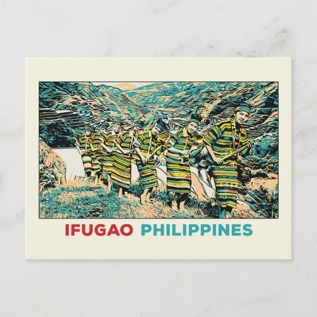 Postal Filipinas, pueblo de Ifugao Cordillera Central (Anverso)