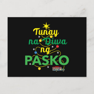 Postal Filipinas tagalo espíritu de Navidades