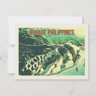Postal Filipinas, terrazas de arroz en la isla Banaue Luz