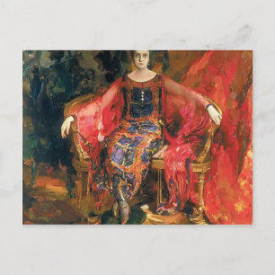 Postal Filipp Malyavin- Retrato de Alexandra Balashova