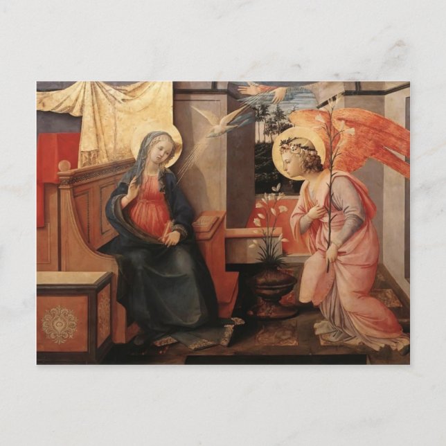 Postal Filippo Lippi- Anunciación (Anverso)