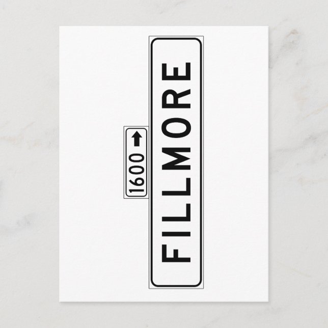 Postal Fillmore St., Rótulo de la calle San Francisco (Anverso)