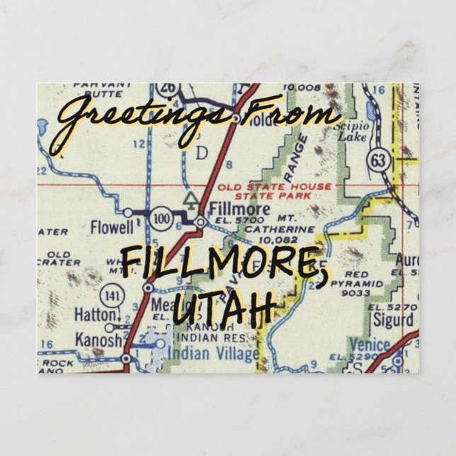 Postal Fillmore Utah Vintage (Anverso)