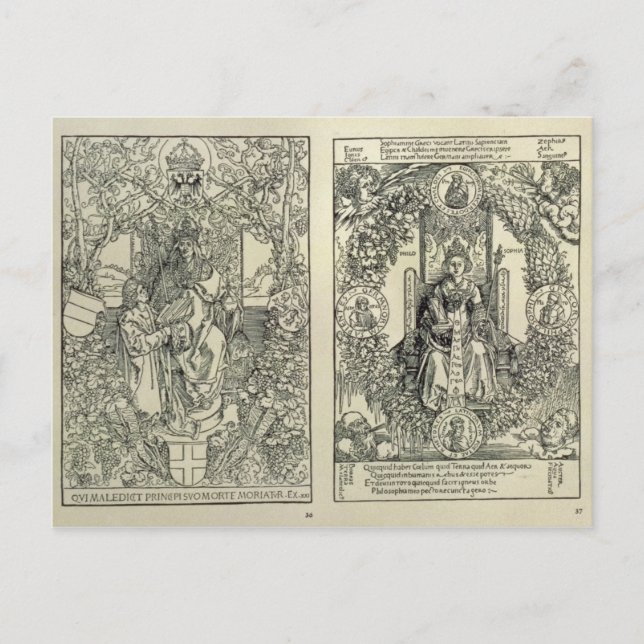 Postal Filosofía y emperador de Habsburgo (Anverso)