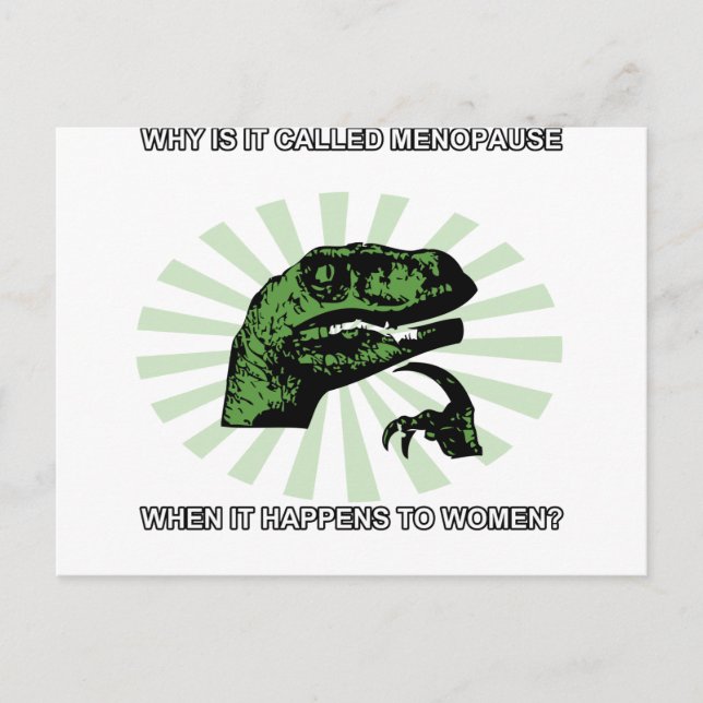 Postal Filosoraptor Menopausia (Anverso)