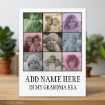 Postal Filtro automático de fotos - En la era de mi abuel<br><div class="desc">¡Un regalo divertido para la abuela o el abuelo! Añade fotos de los nietos para hacer un regalo único a los abuelos. ¡Usa fotos cuadradas con mucho contraste para obtener los mejores resultados! Tus fotos filtrarán automáticamente y añadirán un color a cada una. Un divertido diseño de arte pop que...</div>