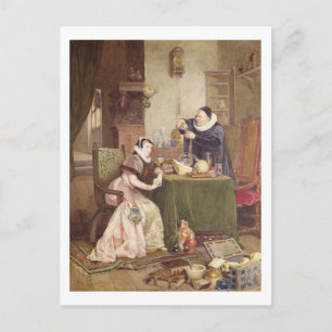 Postal Filtro de amor, 1885 (con c/c realzado con blanco)
