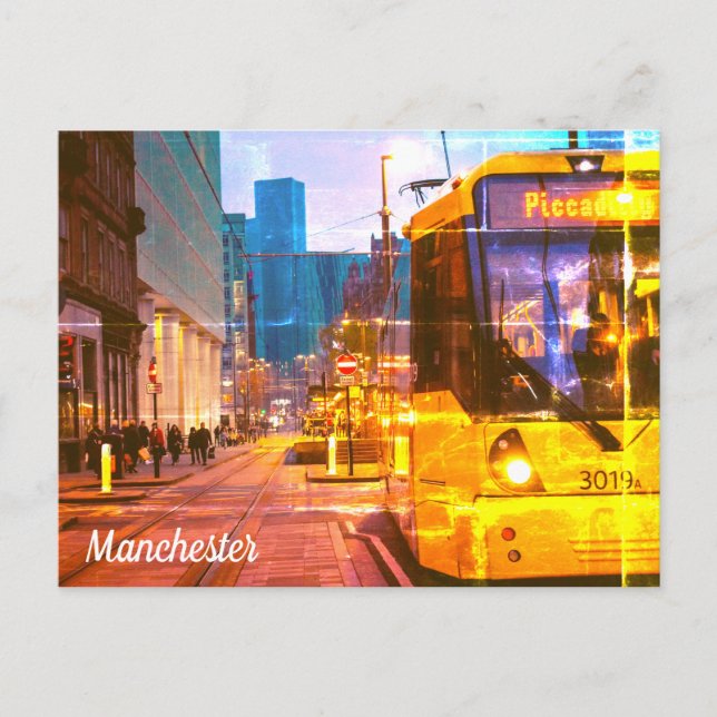 Postal Filtro de Vendredi de Manchester Tram Piccadilly G (Anverso)
