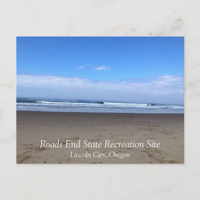 Postal Fin de las carreteras, Lincoln City, Oregón (Anverso)