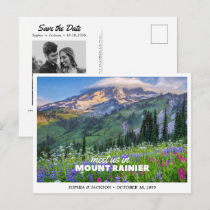 Postal Fin de semana de boda en Mount Rainier, guárdala f