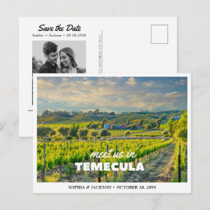 Postal Fin de semana de boda en Temecula en la viña guard