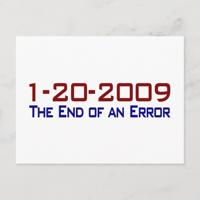 Postal Fin De Un Error (Anverso)