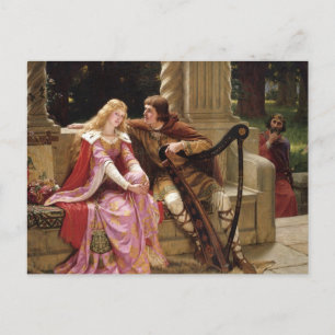 Postal Fin del vuelo de la canción Edmund Blair Leighton