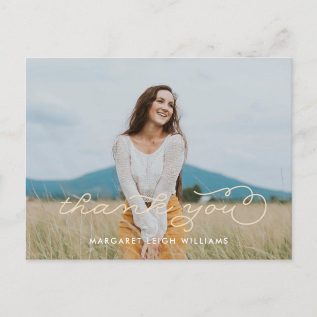 Postal Finalmente Graduación De Foto Gracias Postcard (Anverso)