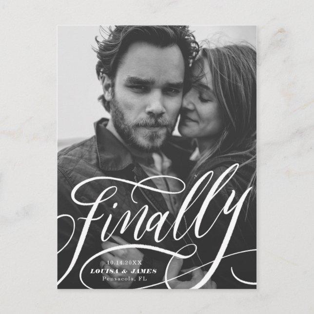 Postal Finalmente posponed Covid Photo Save the Date (Anverso)