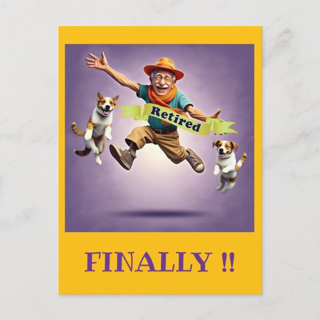 POSTAL " FINALMENTE RETIRADO " (Anverso)