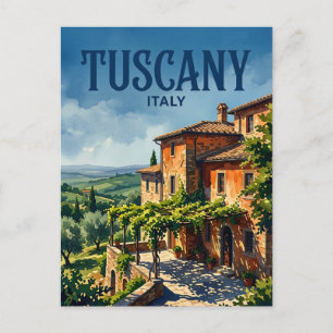 Postal Finca de Villa Toscana Histórica Italia