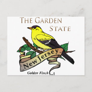 Postal Finca dorada del estado del jardín de Nueva Jersey