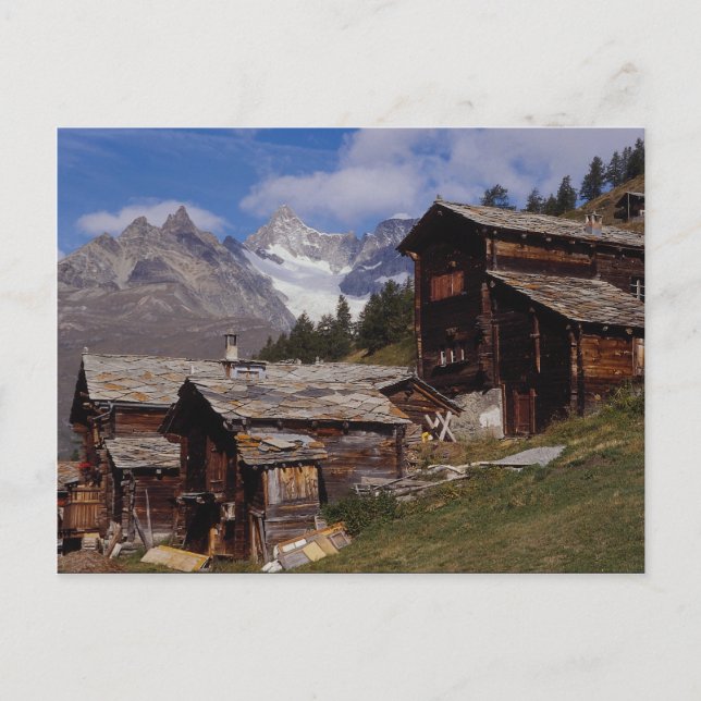Postal Findeln, Zermatt, Suiza (Anverso)