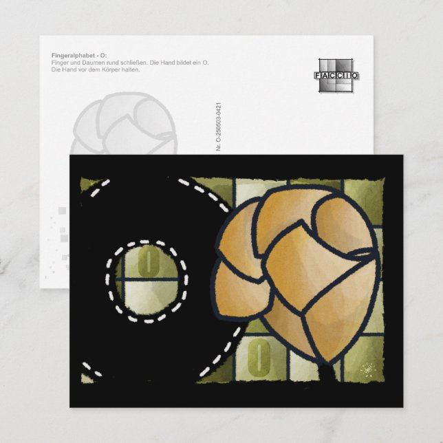 Postal Fingeralphabet O (Anverso / Reverso)