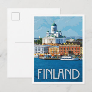 Postal Finland Viajes Antiguos 
