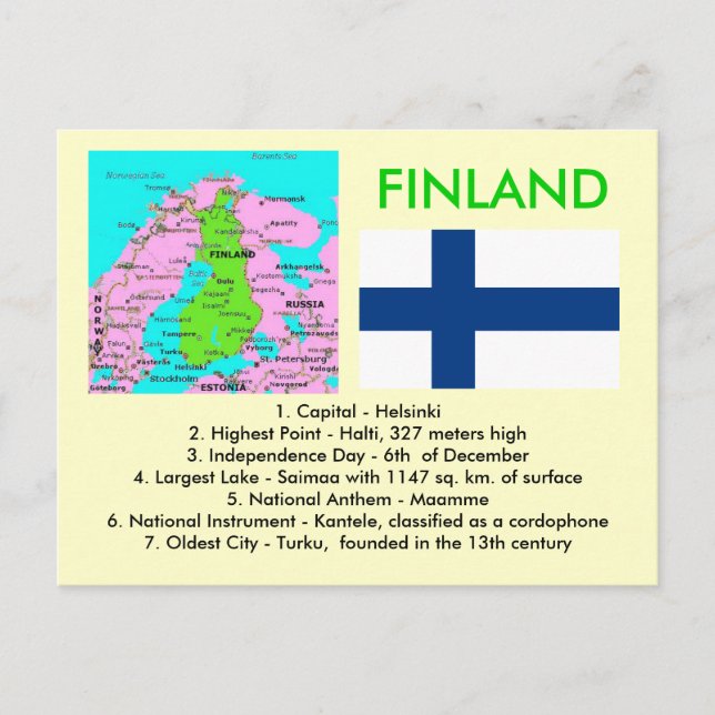 Postal Finlandia (Anverso)