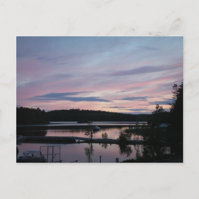 Postal Finlandia en la puesta del sol (Anverso)